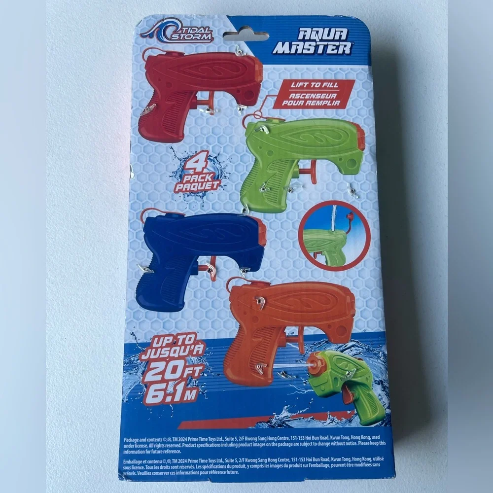 Bundle of 2 Aqua Master Water Blaster 4-Pack - Red, Green, Blue, Orange